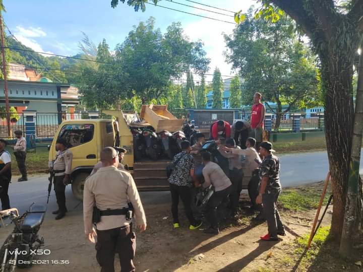 Polisi Amankan 18 Unit Sepeda Motor di Asrama Tolikara, Diduga Tak Bersurat !