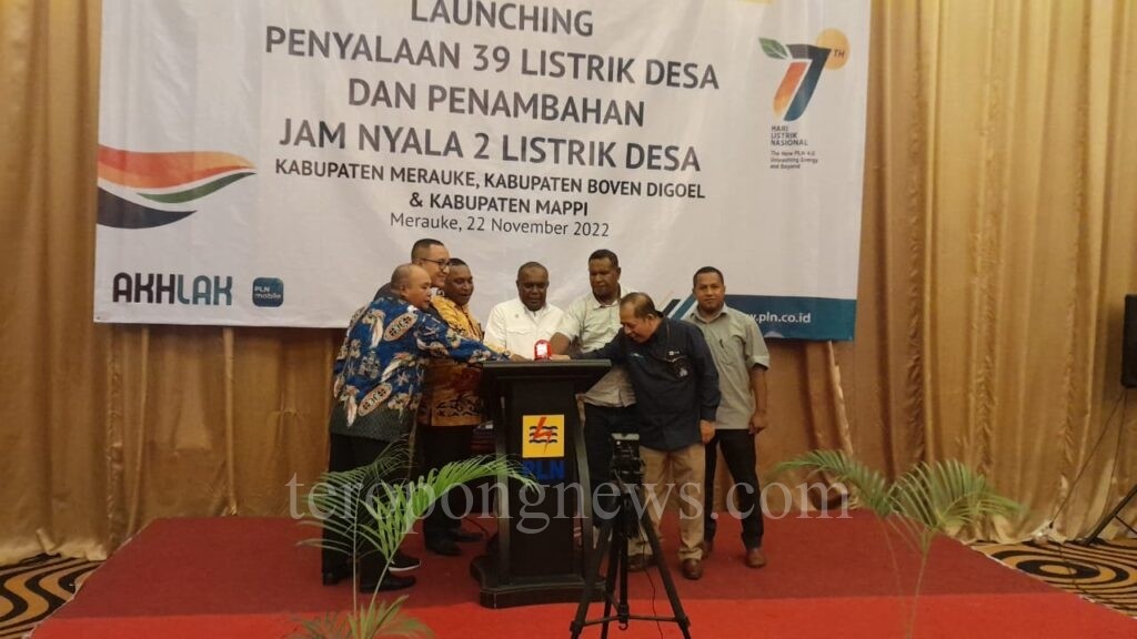 PLN Launching Penyalaan 39 Listrik Desa di Selatan Papua