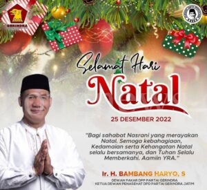 Pesan Bambang Haryo di Perayaan Natal 2022