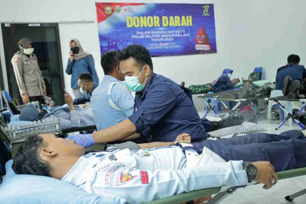 Pomal TNI Lantamal XI Merauke Gelar Aksi Donor Darah