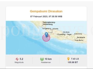 Gempa Bumi 5.2 Magnitudo Guncang Banten, Terasa Sampai Jakarta