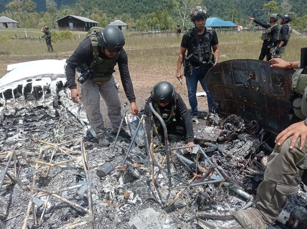 Terbakar 80 Persen, Pesawat Susi Air Tersisa Baling-baling