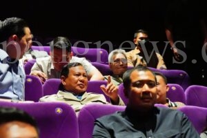 Menhan Prabowo Nobar Film Adagium, Cerita Nasionalisme Besutan Rizal Mantovani