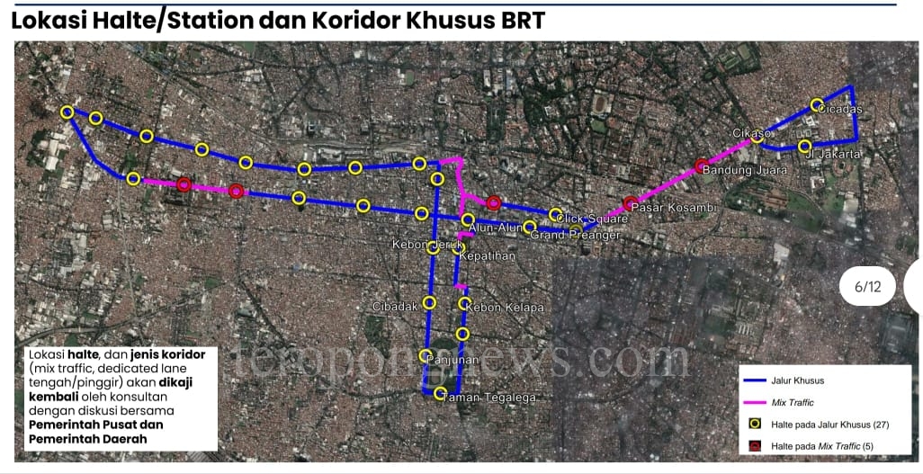 Catat! Jalur BRT di Kota Bandung Tahun 2026