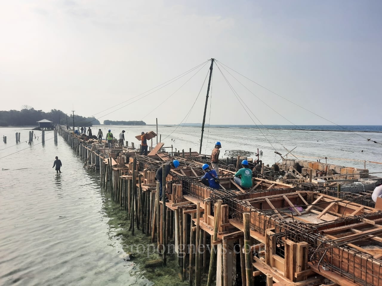 Akhir Tahun Rampung, Renovasi Jembatan Cinta di Pulau Tidung Capai 30 Persen