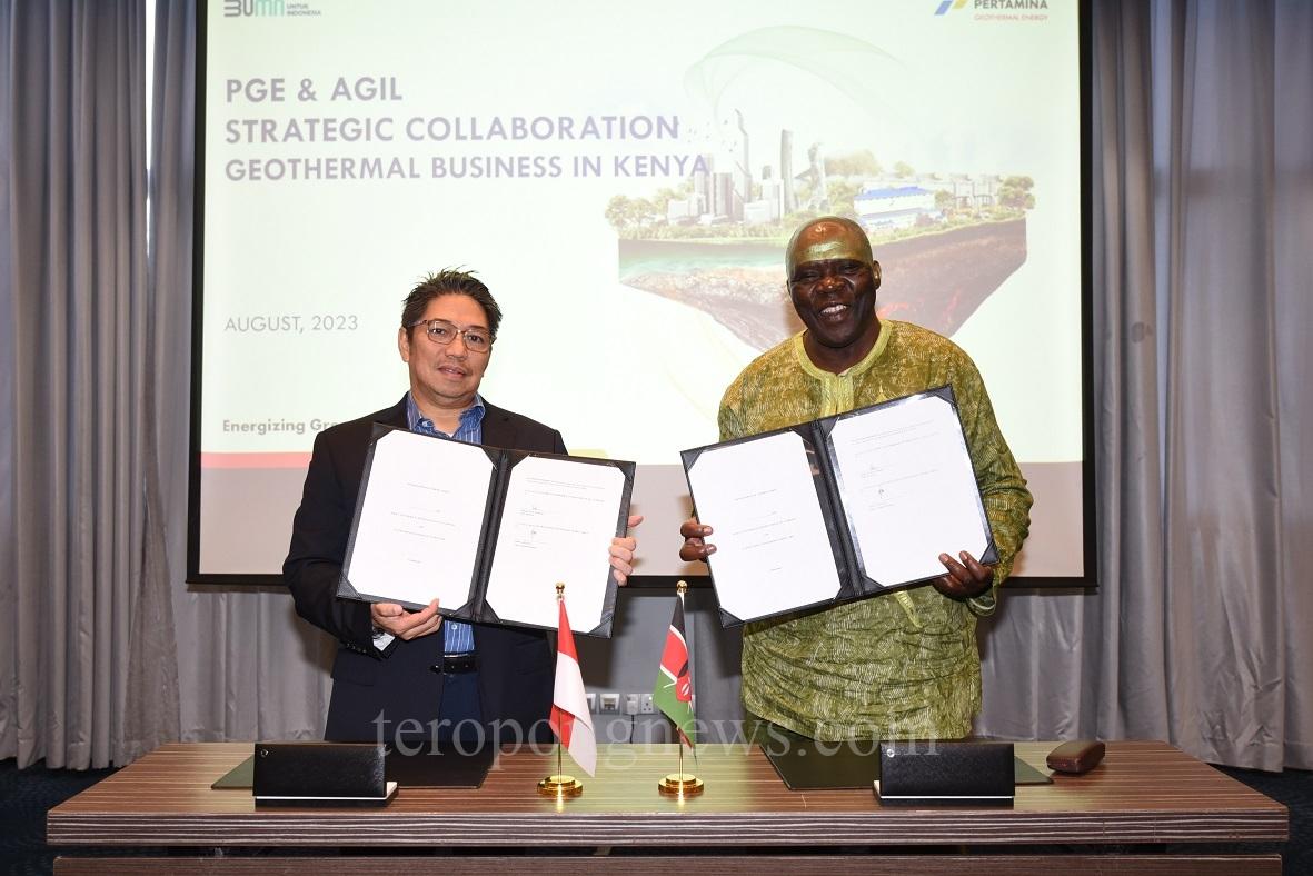 Pertamina Geothermal Energy dan AGIL Kerja Sama Kembangkan Konsesi Longonot di Kenya