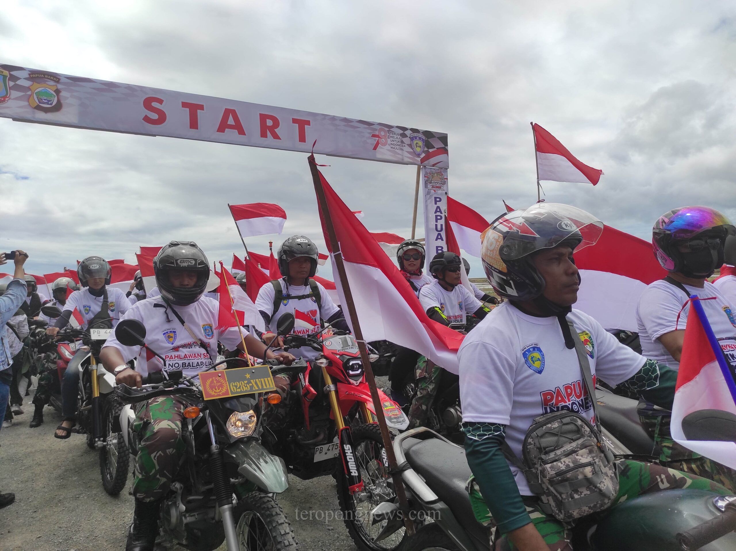 6.200 Biker Ramaikan Konvoi Merah Putih di Sorong