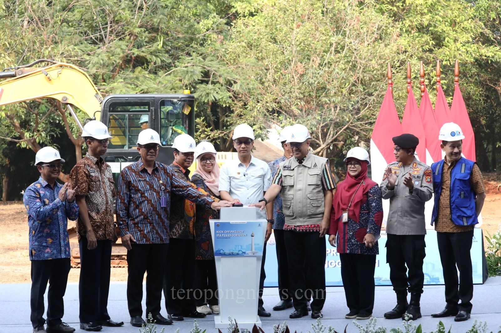 Pj Gubernur Heru Resmikan Kick Off Pembangunan IPA Milik PAM Jaya di Jakarta Selatan