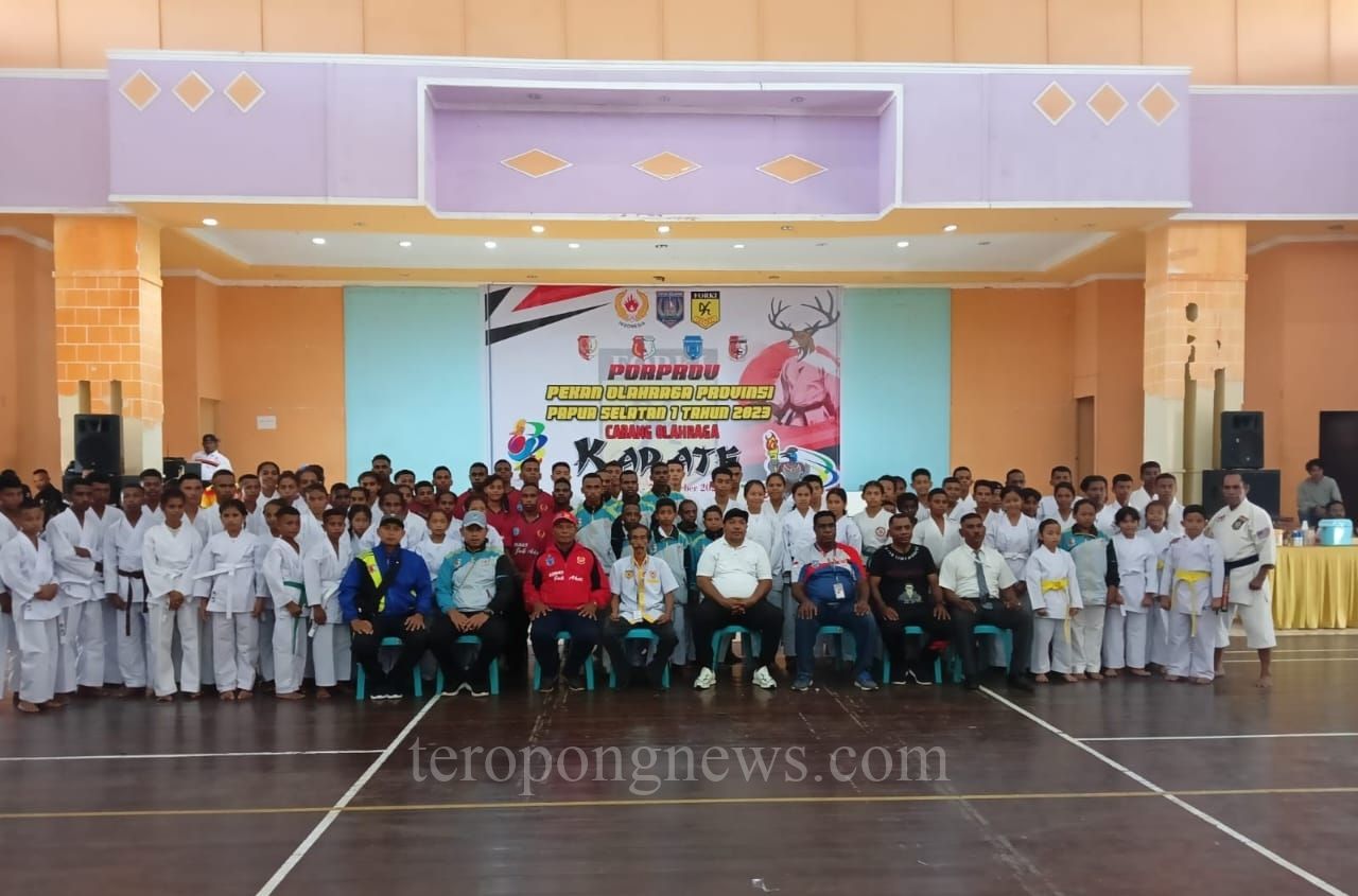 Ratusan Atlet Karate Mulai Bertanding di Kejuaraan Porprov Papua Selatan