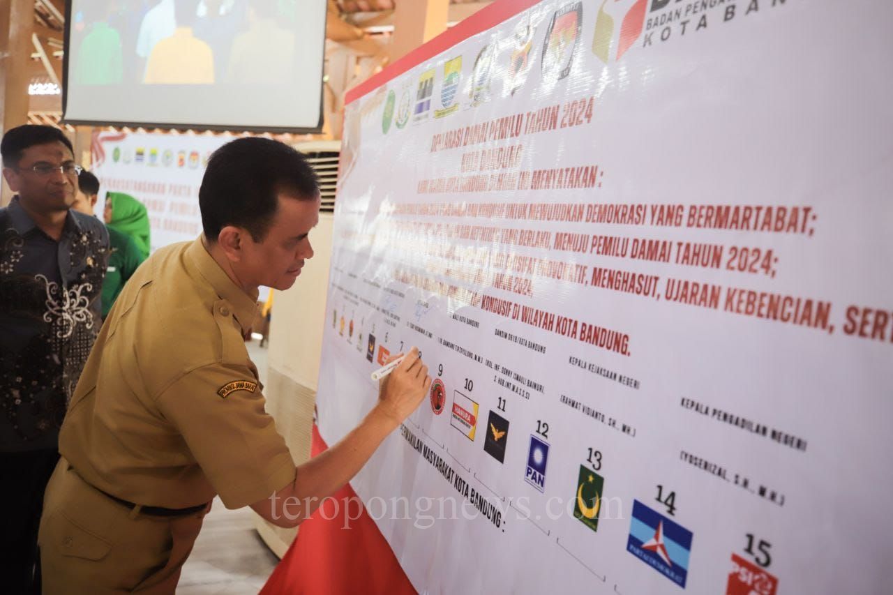 Kota Bandung Deklarasikan Damai Pemilu 2024