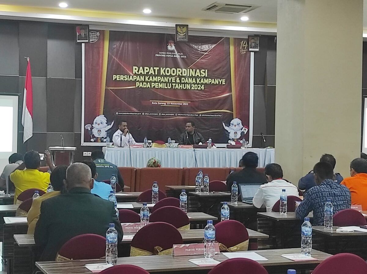 Gelar Rakor Kpu Papua Barat Daya Sampaikan Ketentuan Pemasangan Alat