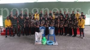 Korem 152/Baabullah Gandeng Universitas Khairun Ternate dan FKPPI Latih Prajurit Produksi Pupuk Organik