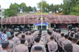 Polresta Sorong Kota Gelar Apel Konsolidasi Pengamanan Sidang Pleno Lanjutan Tingkat Kota