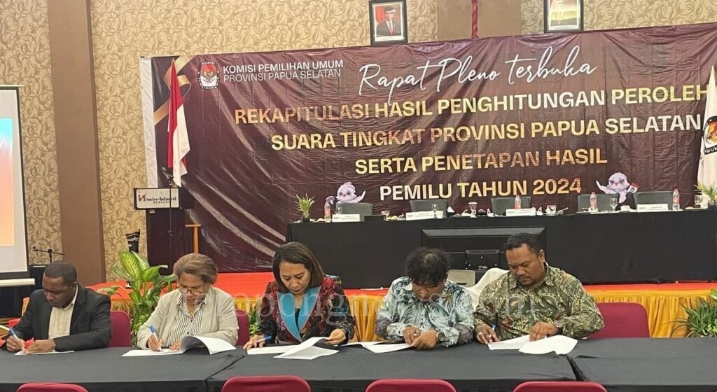 KPU Papua Selatan Tetapkan Hasil Pleno Tingkat Provinsi