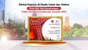 Dinilai Populer di Media Massa, Bank DKI Diganjar Public Relations Indonesia Awards 2024