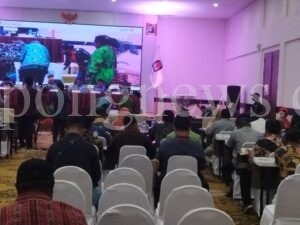 Suasana pleno Rekapitulasi KPU Kota Sorong yang berlangsung di Hotel Vega, Senin (4/3/2024)