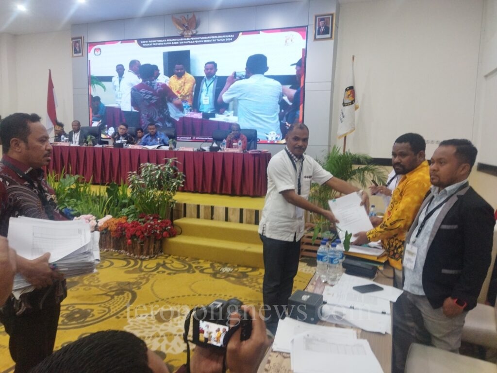 Tunggu Sikap Bawaslu, Pengesahan Hasil Rekap KPU Kota Sorong untuk Pemilihan DPR Provinsi Diskors