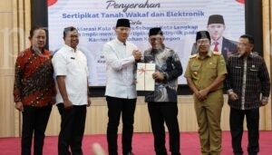 Menteri BPN AHY Deklarasikan Kota Cilegon Jadi Percontohan Sertifikat Tanah Wakaf