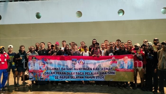 Kontingen Kabupaten Asmat Tiba di Merauke Siap Ikuti Pekan Olahraga Pelajar 2024