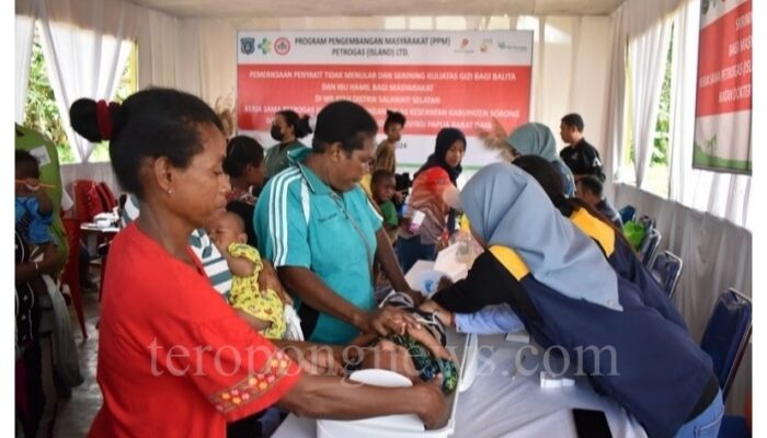 SKK Migas – Petrogas (Island) Ltd Bersama Dinkes Kabupaten Sorong Gelar Pemeriksaan Kesehatan di Distrik Salawati Selatan