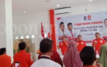 DPC PKS Kota Sorong mulai membuka pendaftaran penjaringan bakal calon kepala daerah dan wakil kepala daerah Kota Sorong, Provinsi Papua Barat Daya, Rabu (17/4/2024)