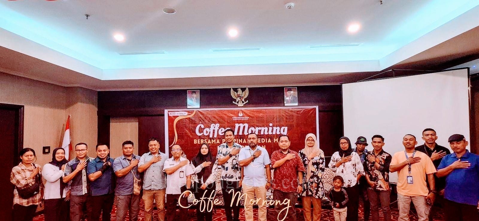Coffee Morning KPU Kabupaten Merauke dan sejumlah wartawan di Merauke