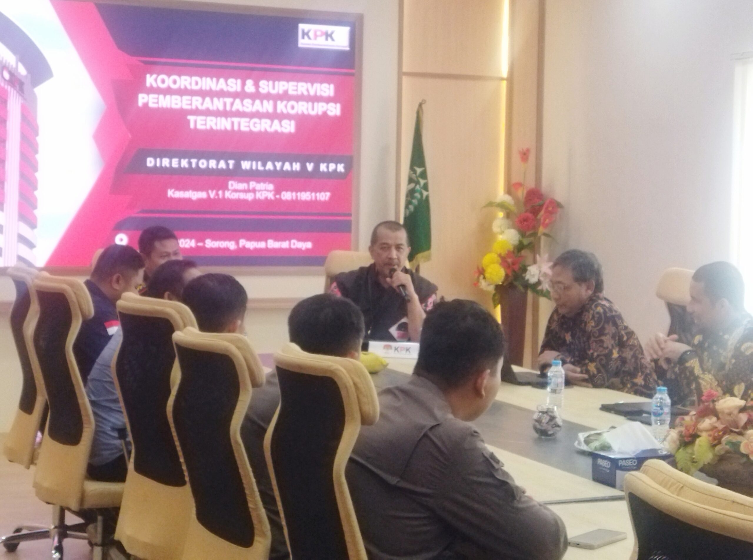 Rapat Koordinasi KPK RI dengan Kejaksaan Negeri Sorong di Kantor Kejari Sorong, Kamis (4/7/2024)